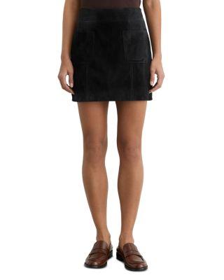 Vida Suede Patch Pocket Mini Skirt by REISS