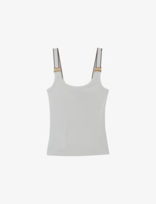 Vinnie Hardware-Embellished Stretch-Cotton Vest by REISS