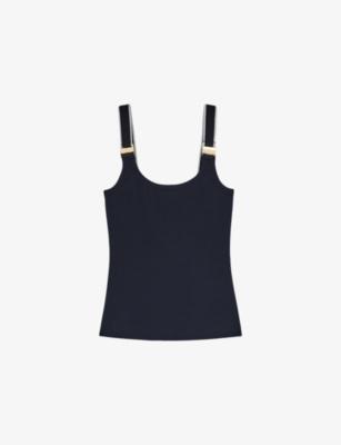 Vinnie Hardware-Embellished Stretch-Cotton Vest by REISS