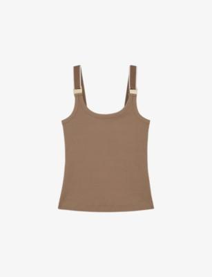 Vinnie Hardware-Embellished Stretch-Cotton Vest by REISS