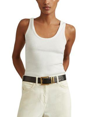 Violet Scoop Neck Rib Vest by REISS