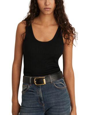 Violet Scoop Neck Rib Vest by REISS