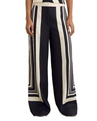 Wide Leg Printed Trousers by REISS