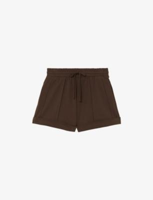 Willa Drawstring-Waist Stretch-Cotton Shorts by REISS