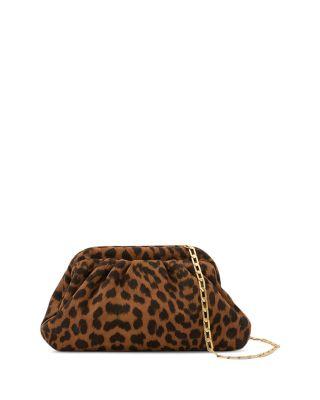 Women's Mia Leopard Print Suede Clutch by REISS