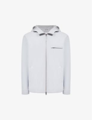 Zuroke drawstring-hood stretch-woven jacket by REISS