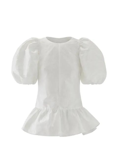 Alara puff-sleeve ruffled blouse by REJINA PYO