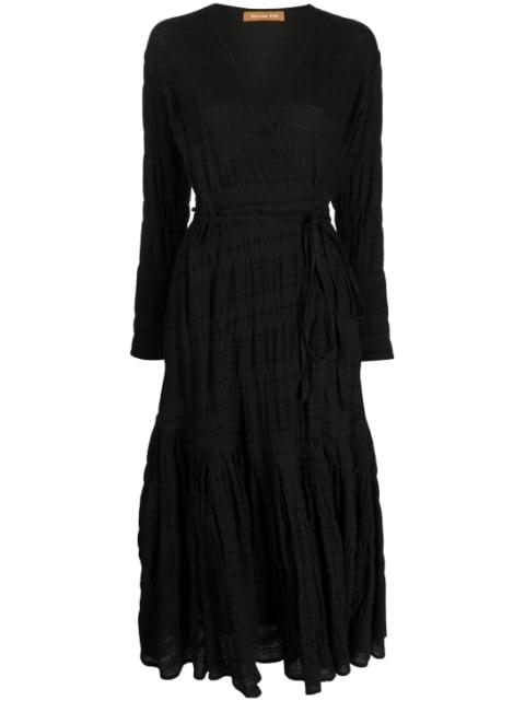 Irena wrap dress by REJINA PYO