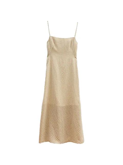 Kennedy check midi dress by REJINA PYO