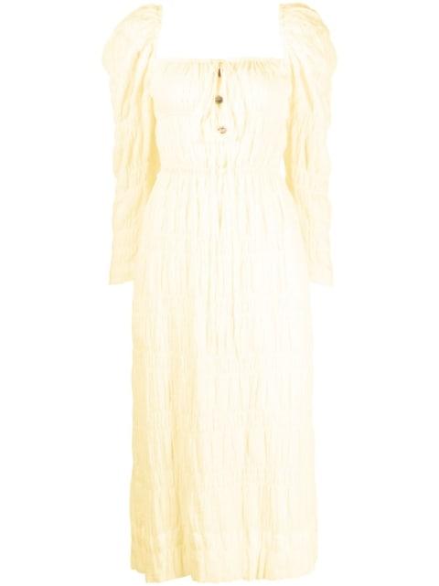 Nora puff-sleeve midi dress by REJINA PYO