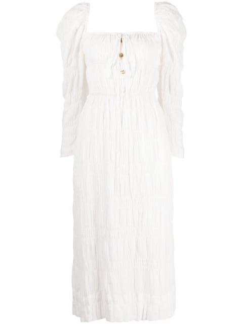 Nora smocked midi dress by REJINA PYO