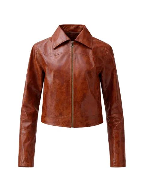 Rowan faux-leather jacket by REJINA PYO