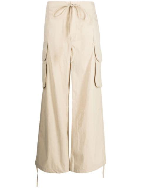 Vietta wide-leg cargo trousers by REJINA PYO