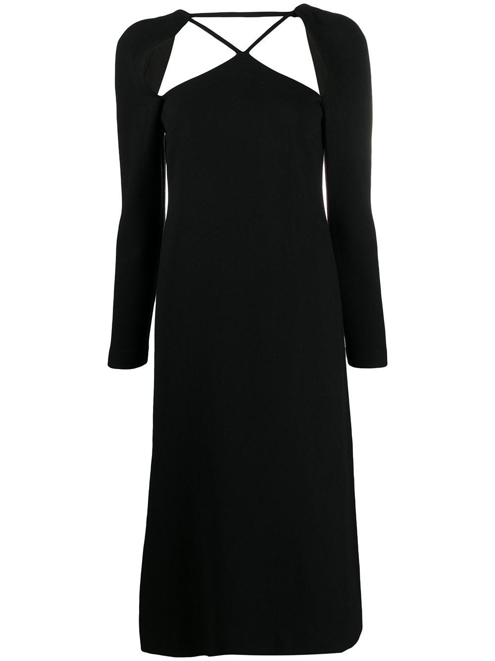 cut-out crepe midi dress by REJINA PYO