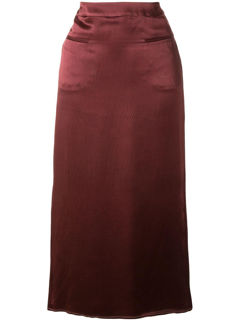 fitted ruched sides skirt by REJINA PYO