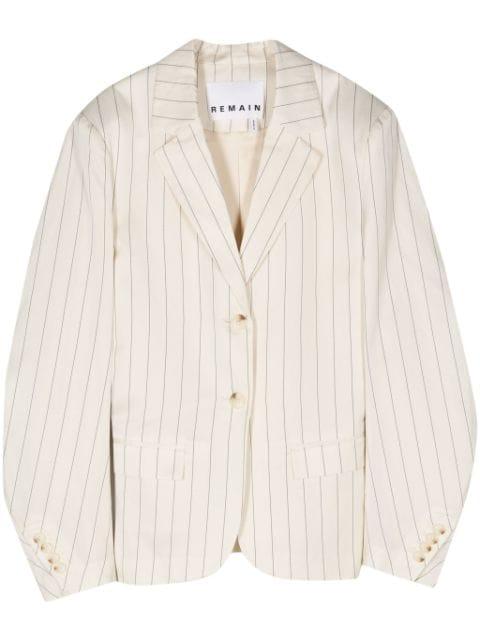 Drapy pinstriped single-breasted blazer by REMAIN BIRGER CHRISTENSEN