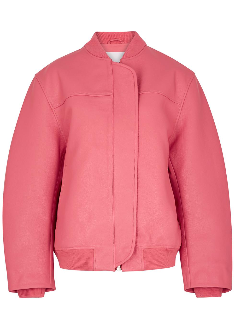 Maryan pink leather bomber jacket by REMAIN BIRGER CHRISTENSEN