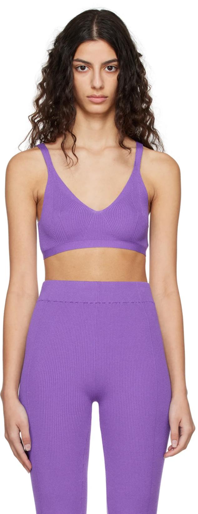 Purple Dense Bralette by REMAIN BIRGER CHRISTENSEN