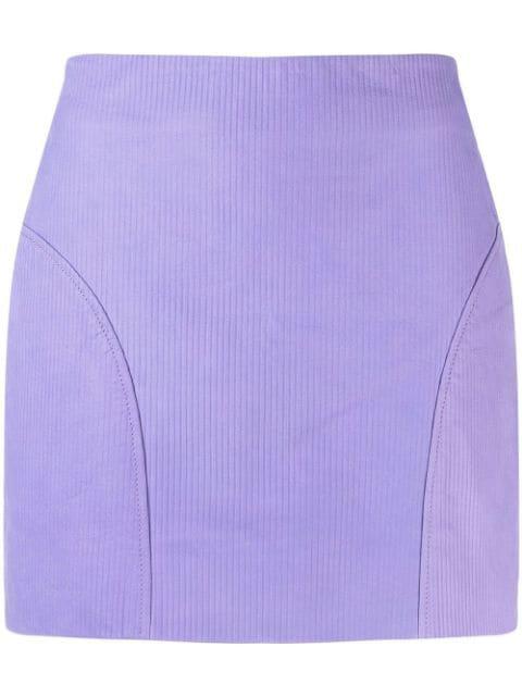 corduroy leather mini skirt by REMAIN BIRGER CHRISTENSEN