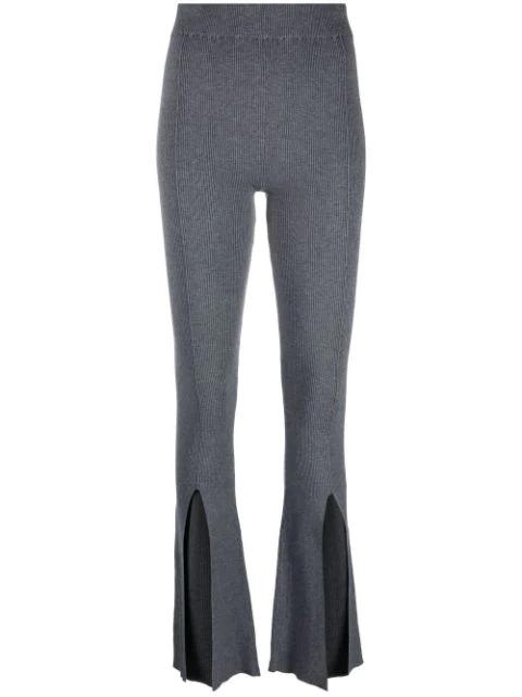 front-slit rib knit trousers by REMAIN BIRGER CHRISTENSEN