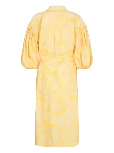 puff-sleeve print dress by REMAIN BIRGER CHRISTENSEN