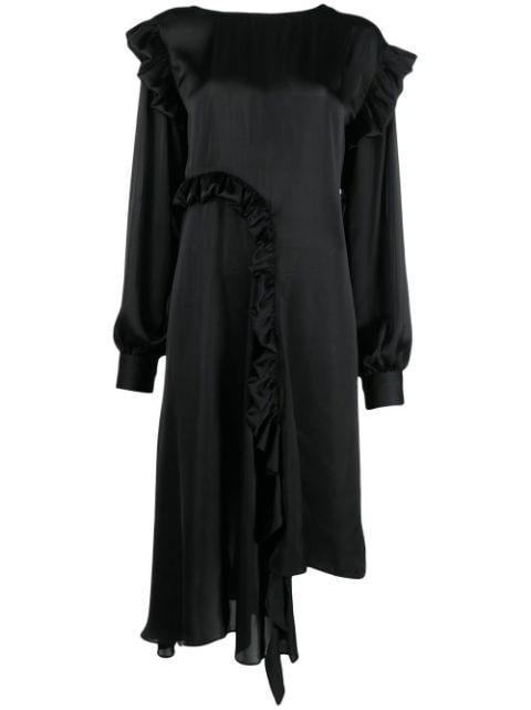 ruffled long-sleeved maxi dress by REMAIN BIRGER CHRISTENSEN