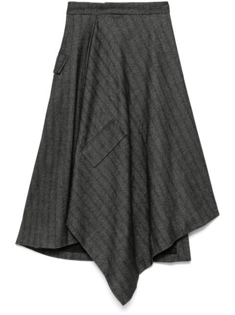 striped draped skirt by REMAIN BIRGER CHRISTENSEN