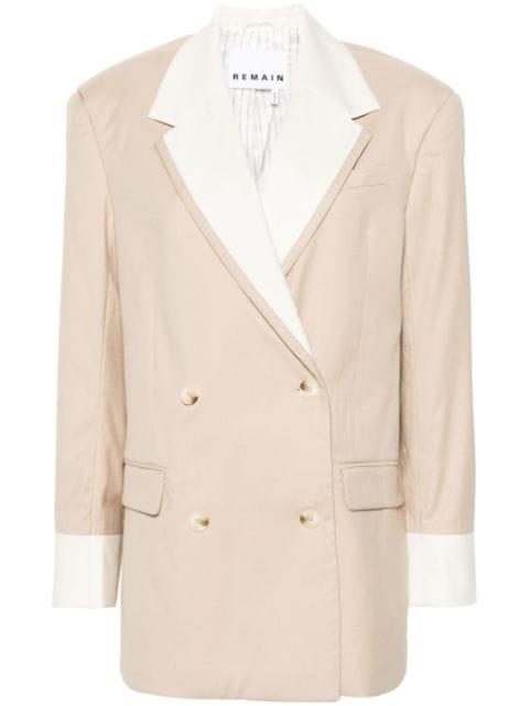 two-tone double-breasted blazer by REMAIN BIRGER CHRISTENSEN
