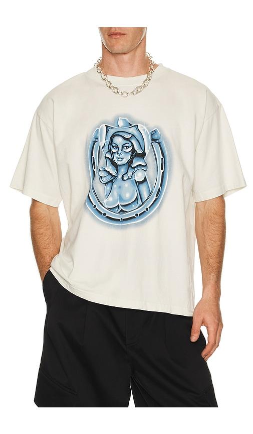 Remington Stone Chrome Cowgirl Tee in Cream by REMINGTON STONE