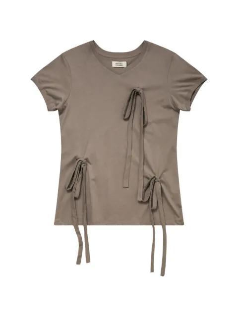 Bunny bow-detail T-shirt by RENAISSANCE RENAISSANCE