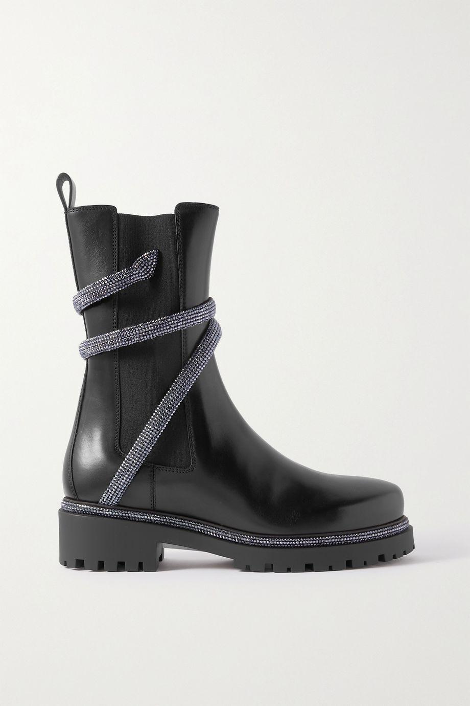Cleo crystal-embellished leather Chelsea boots by RENE CAOVILLA