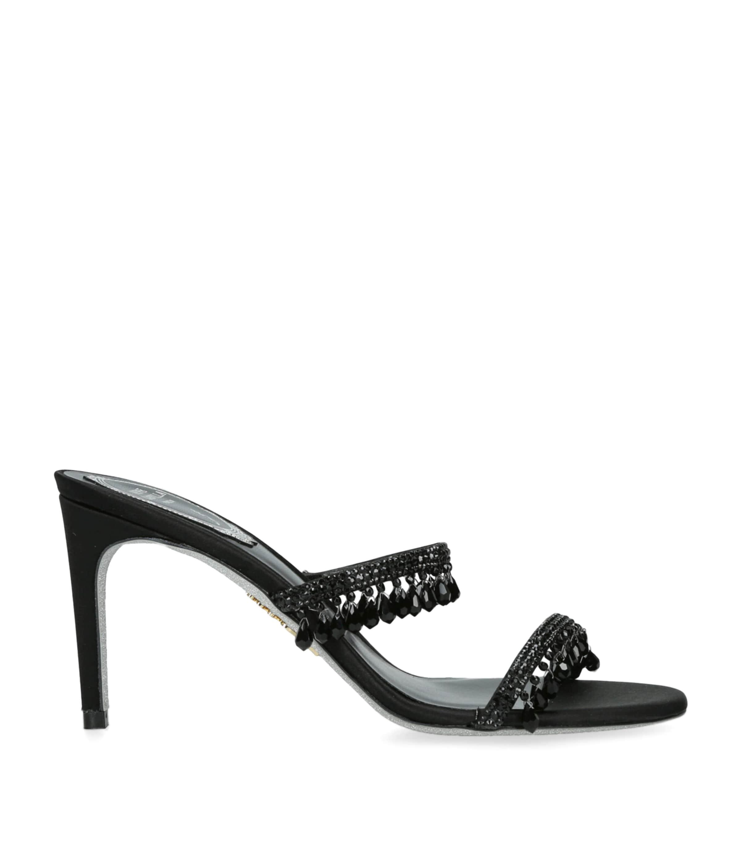 René Caovilla Embellished Chandelier Heeled Mules 80 by RENE CAOVILLA