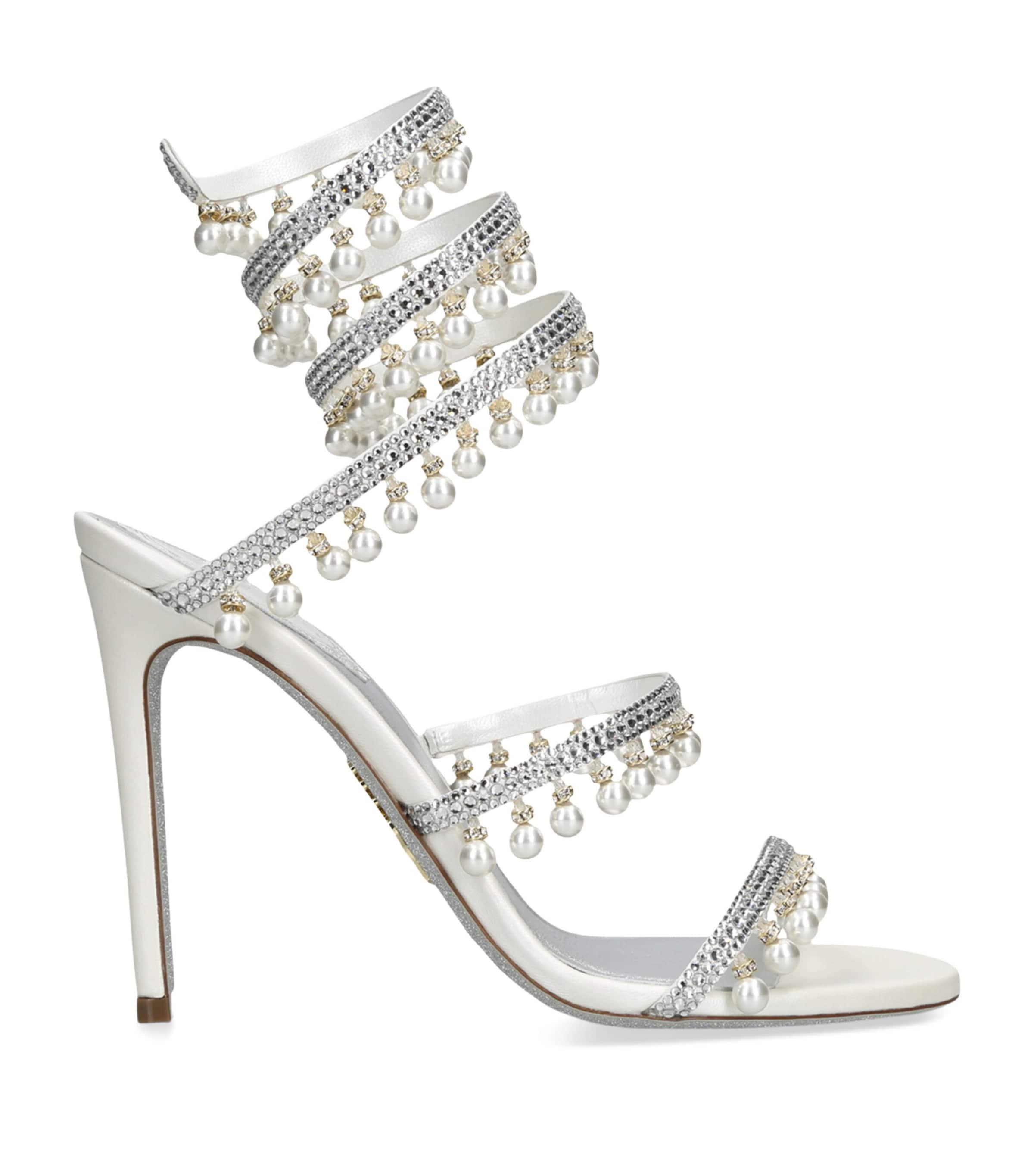 René Caovilla Embellished Chandelier Heeled Sandals 105 by RENE CAOVILLA
