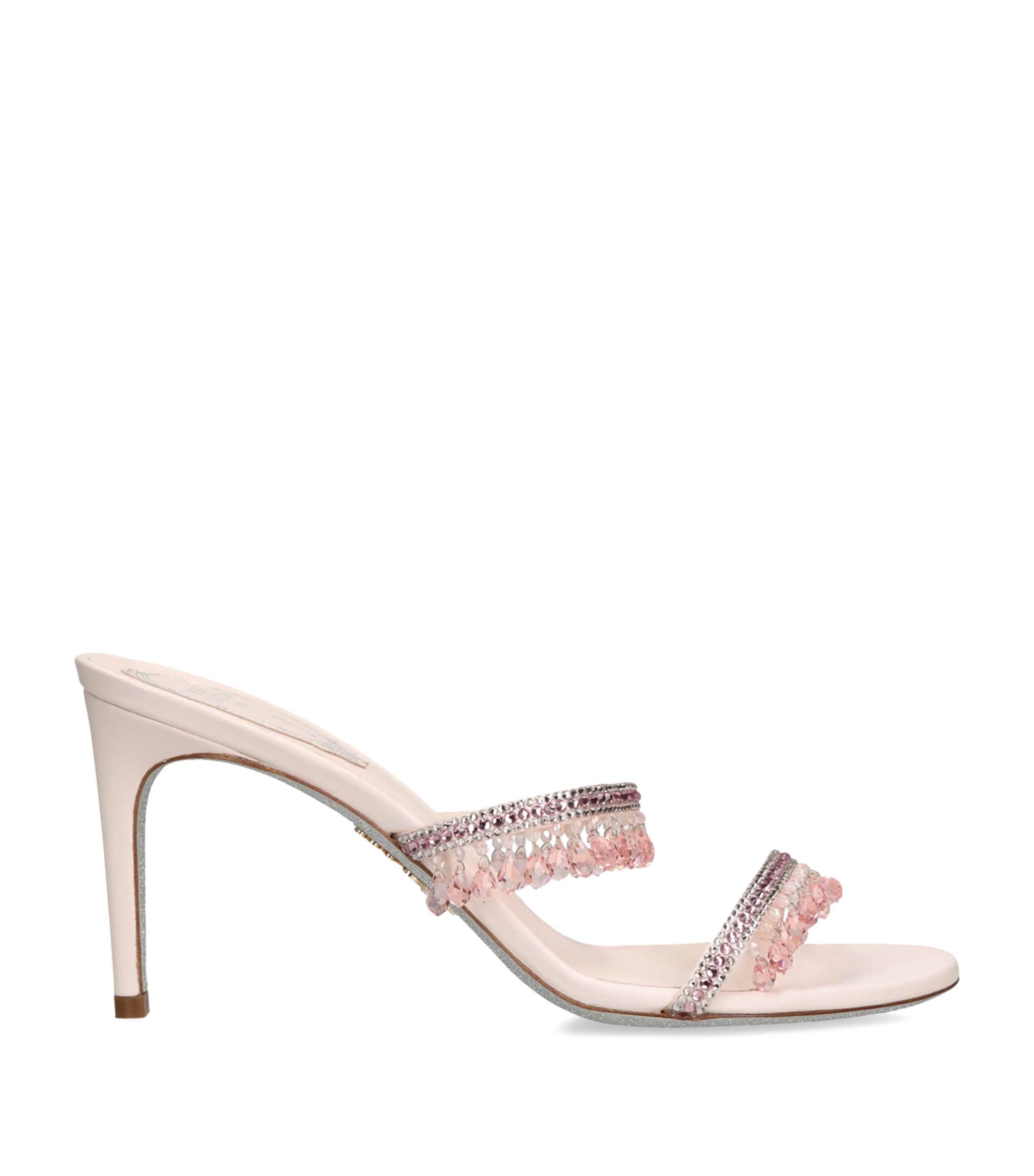 René Caovilla Embellished Chandelier Mules 80 by RENE CAOVILLA