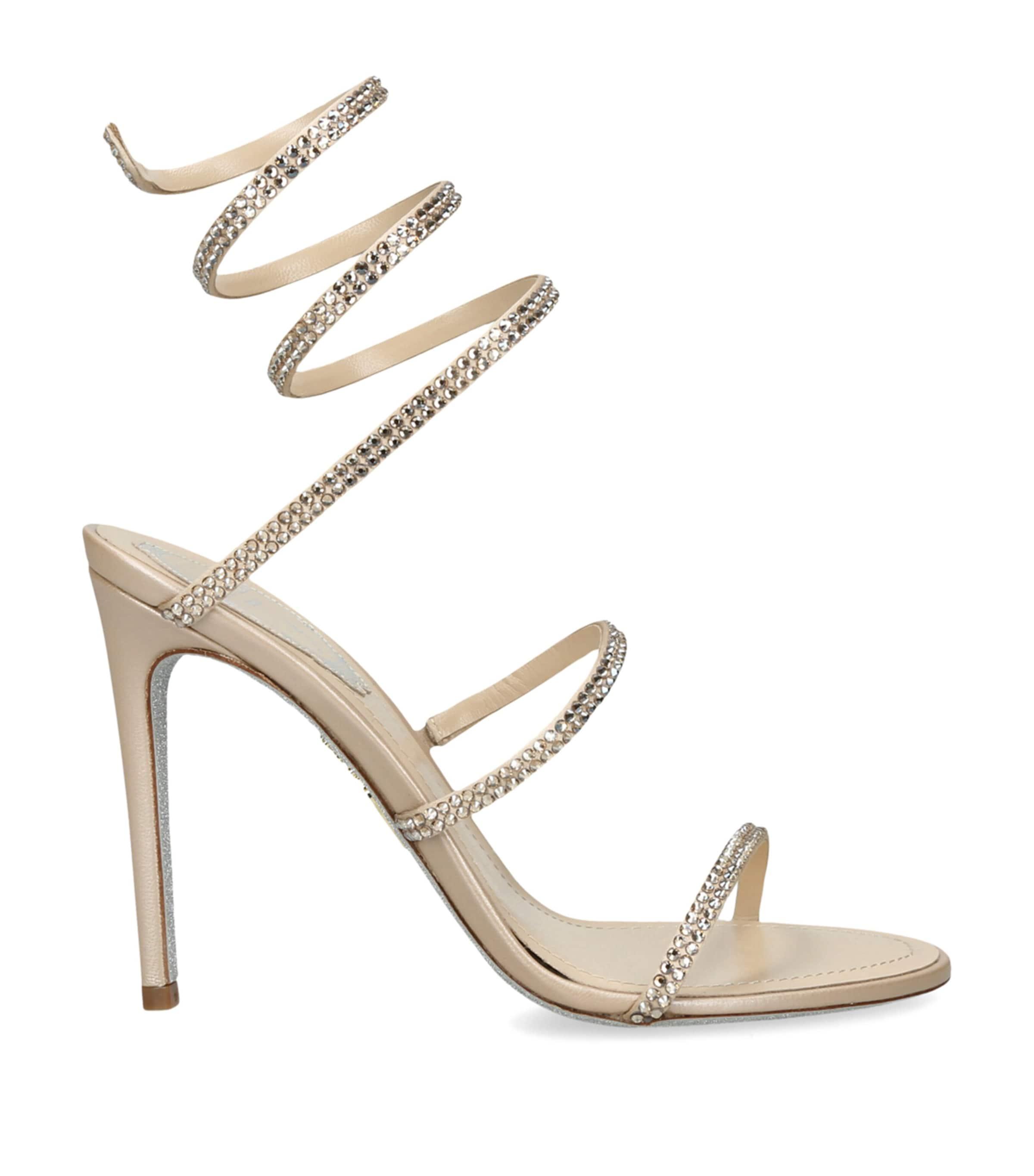 René Caovilla Embellished Cleo II Heeled Sandals 105 by RENE CAOVILLA