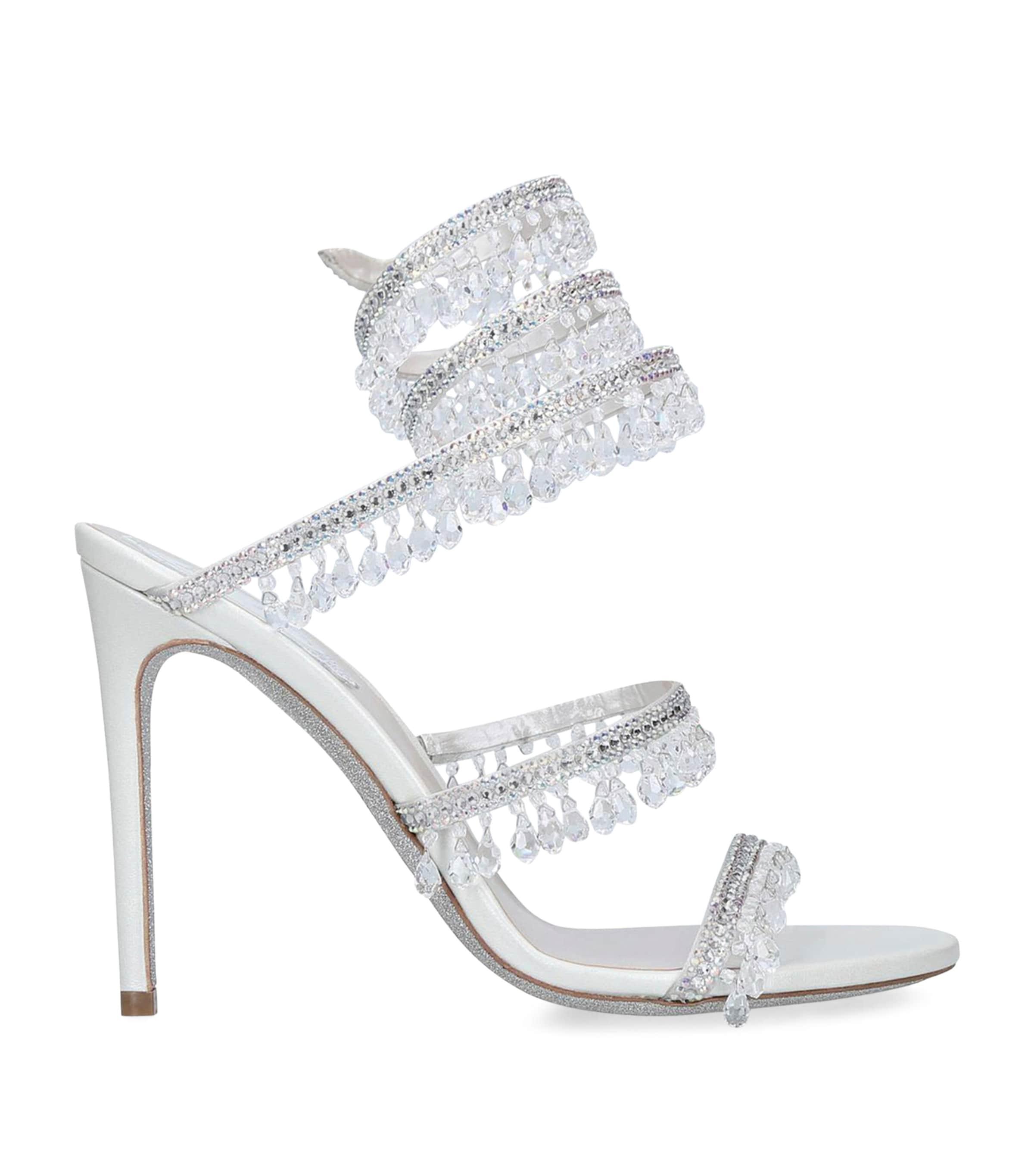 René Caovilla Satin Chandelier Sandals 105 by RENE CAOVILLA