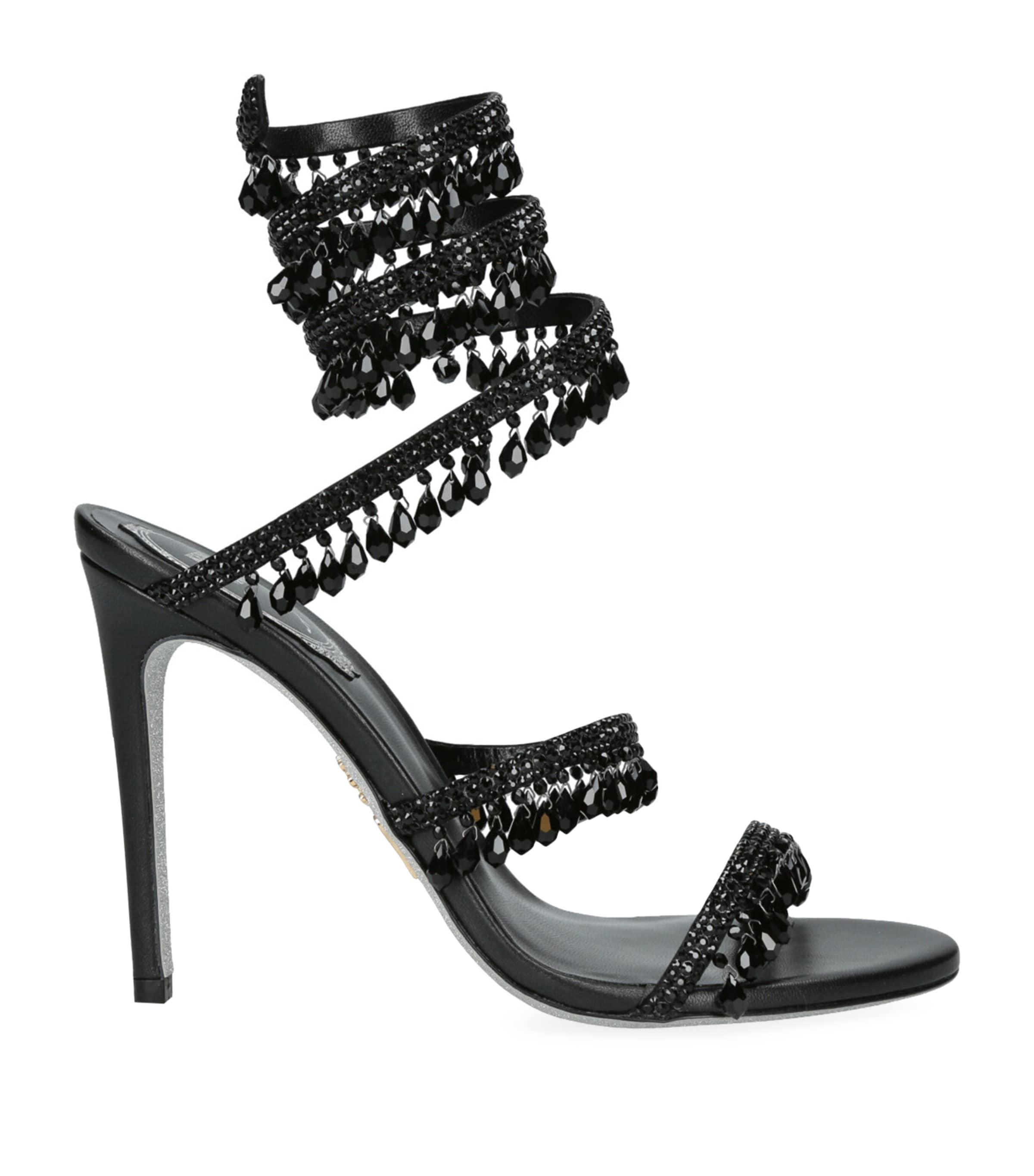 René Caovilla Satin Chandelier Sandals 105 by RENE CAOVILLA