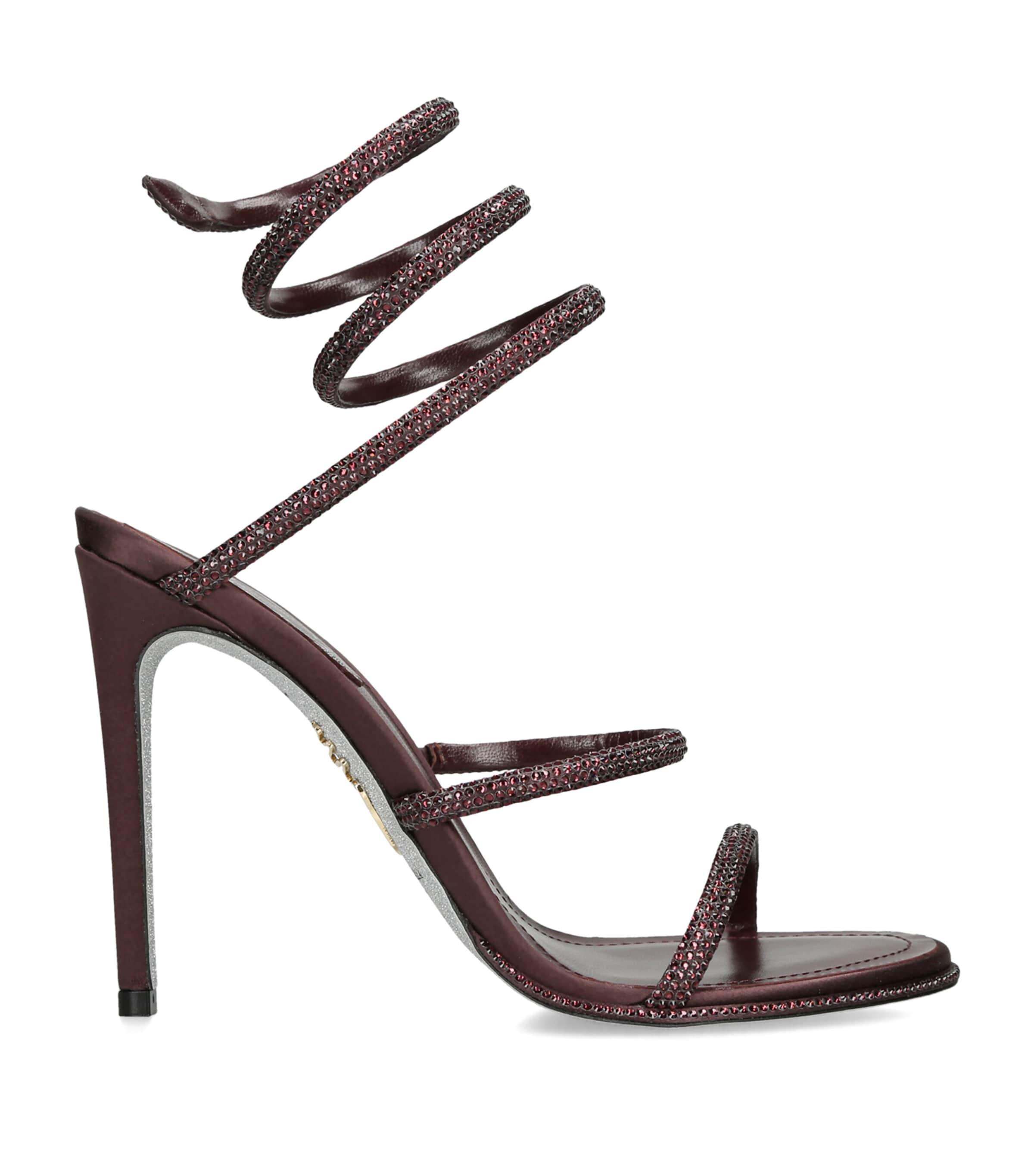 René Caovilla Satin Crystal-Embellished Cleo Sandals 105 by RENE CAOVILLA