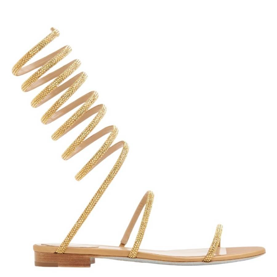 Rene Caovilla Supercleo Jeweled Crystal Flat Sandals by RENE CAOVILLA