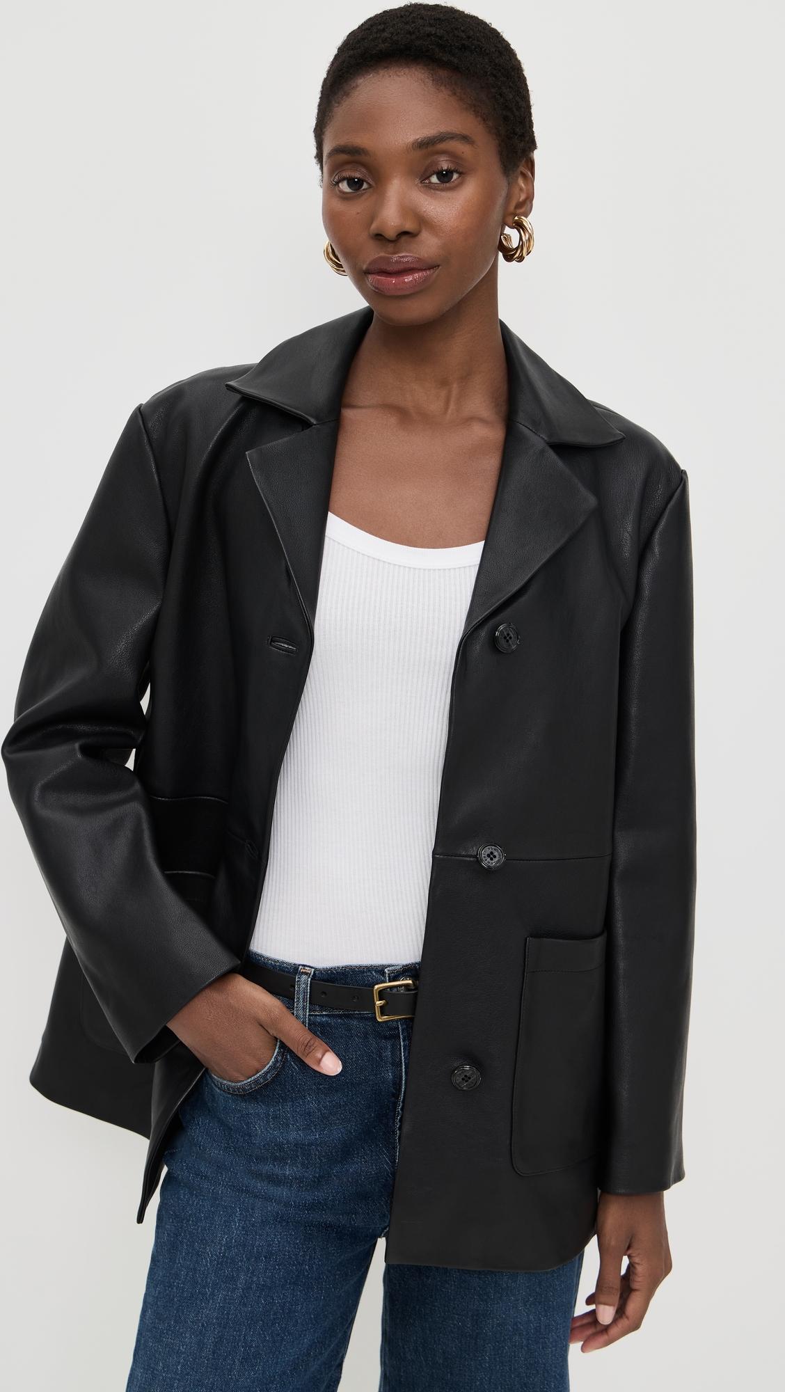 Leather Blazer by RENGGLI