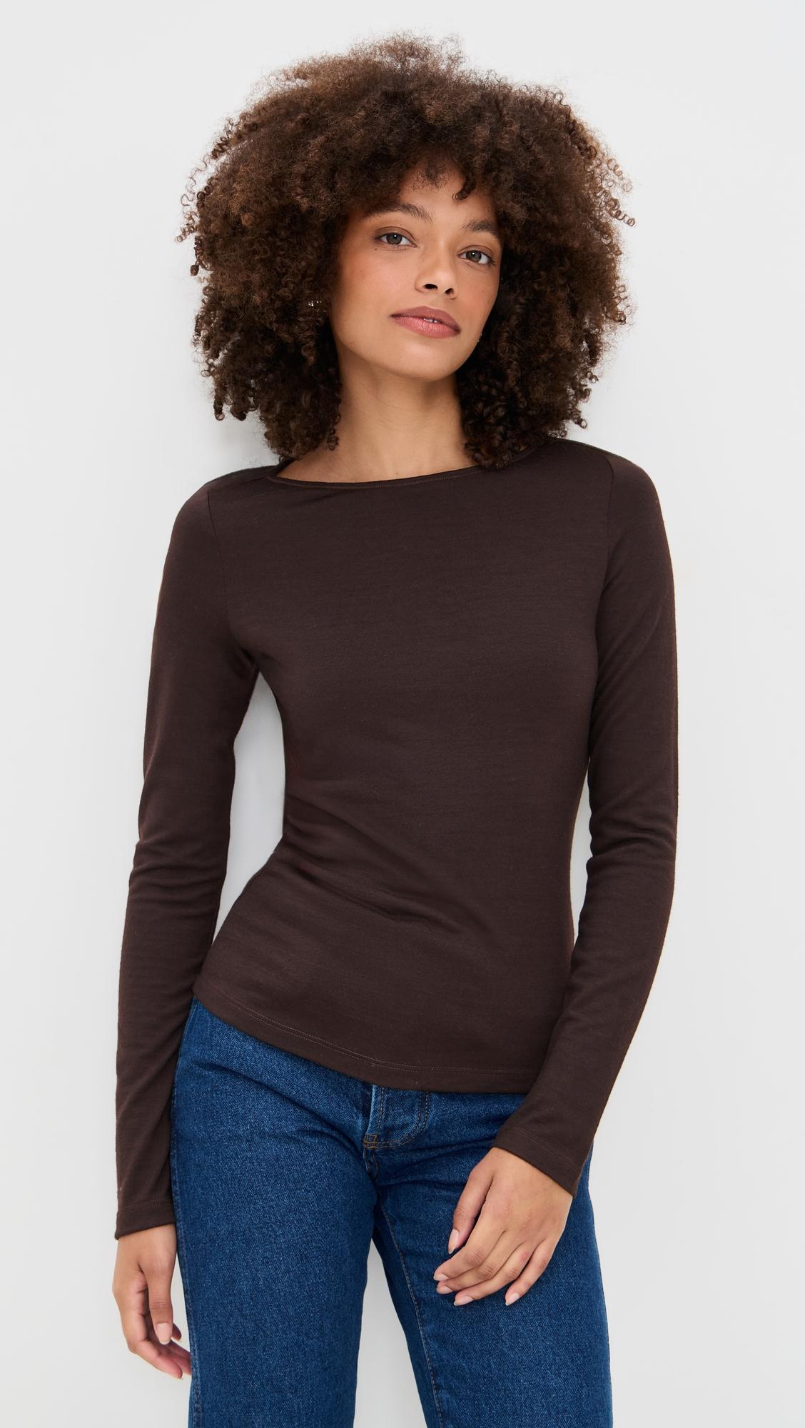 Long Sleeve Boatneck Tee by RENGGLI