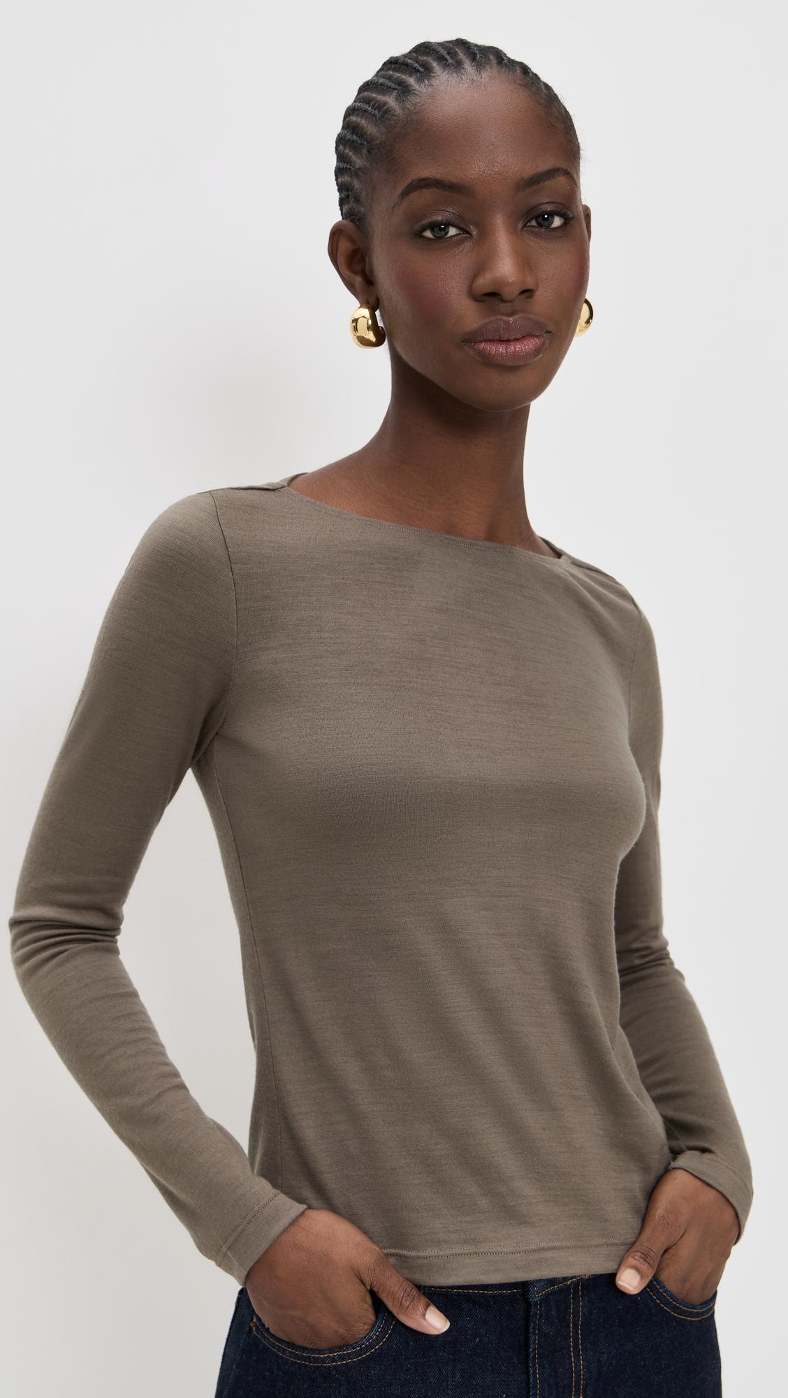 Long Sleeve Boatneck Tee by RENGGLI
