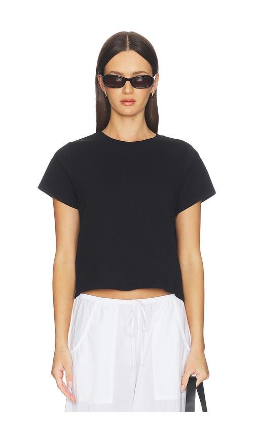 RENGGLI Crop Tee in Black by RENGGLI