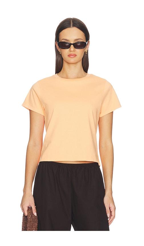 RENGGLI Crop Tee in Peach by RENGGLI