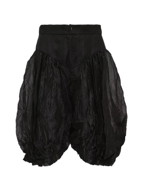 Elysia balloon-shaped cropped linen trousers by RENLI SU