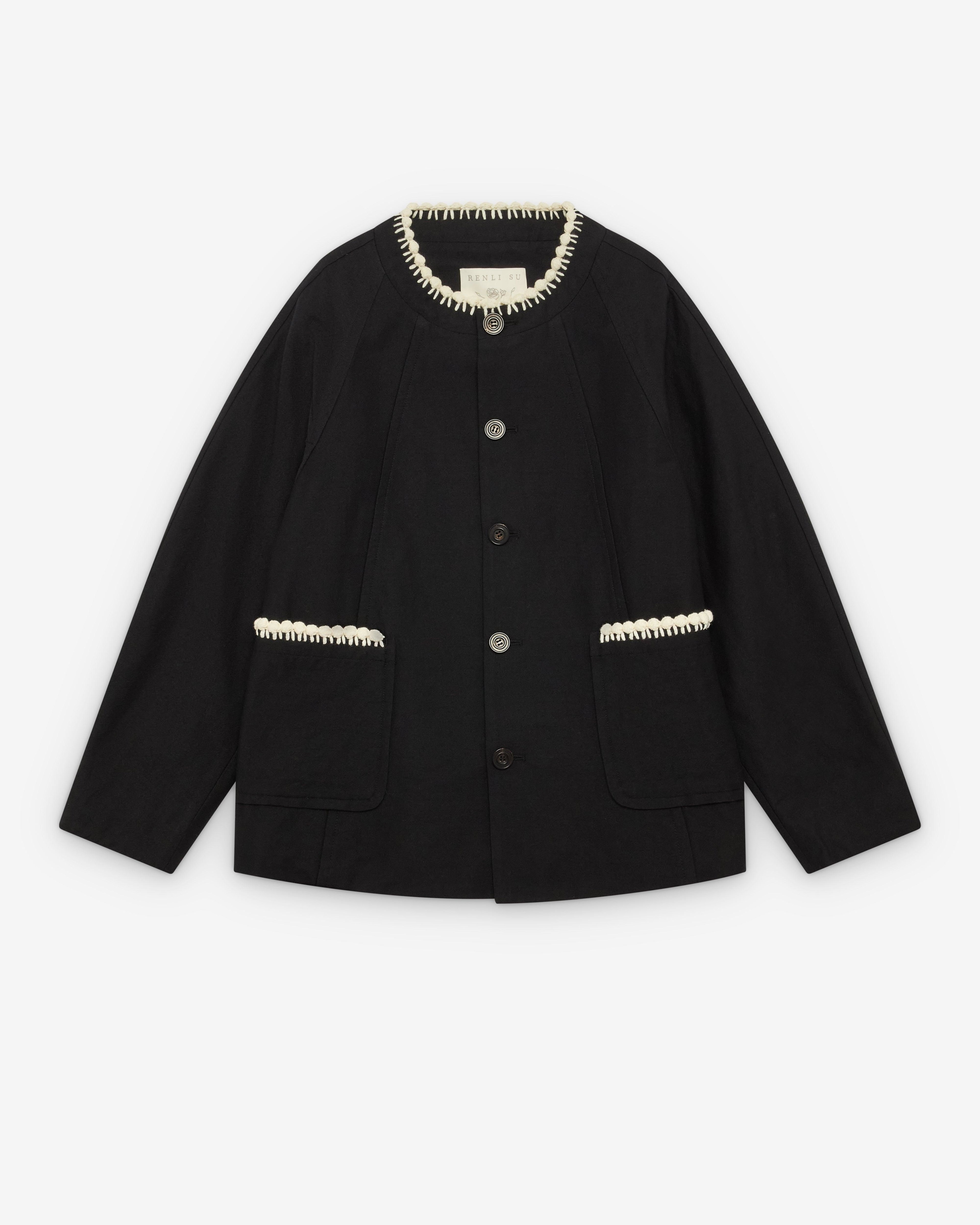 Renli Su - Women's Cropped Jacket - (Black) by RENLI SU