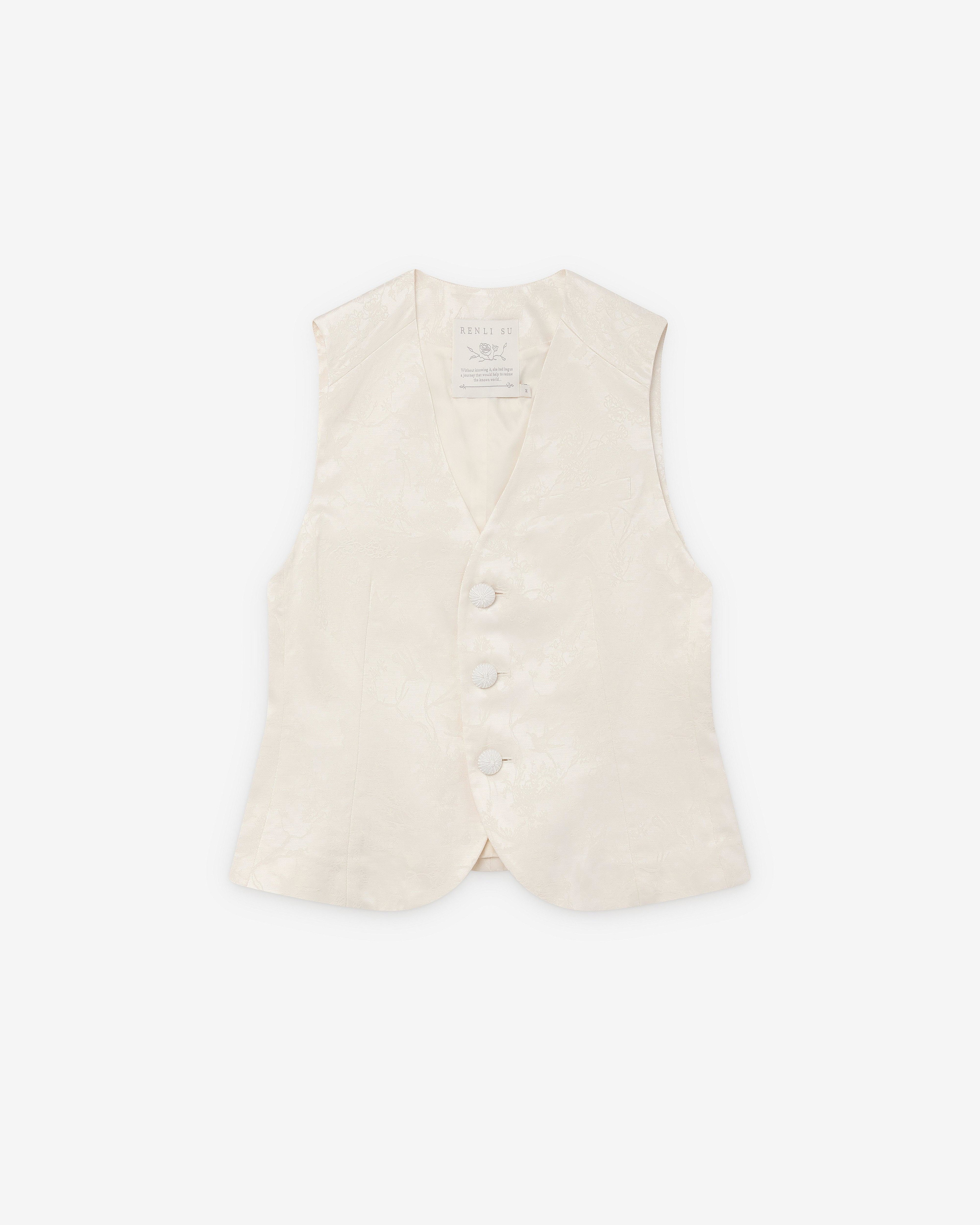 Renli Su - Women's Evelyn Vest - (Rice White) by RENLI SU