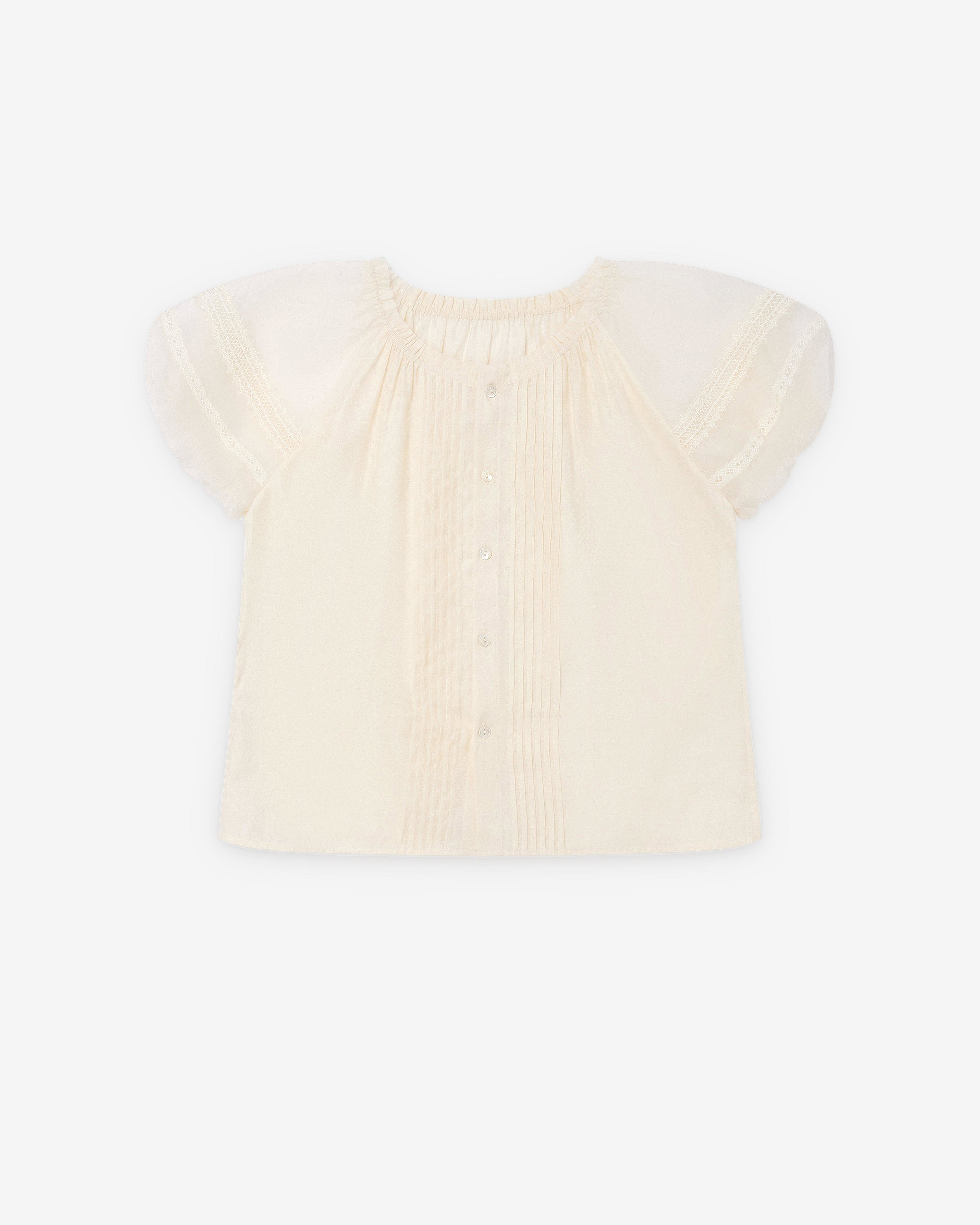 Renli Su - Women's Lace Blouse - (Rice White) by RENLI SU