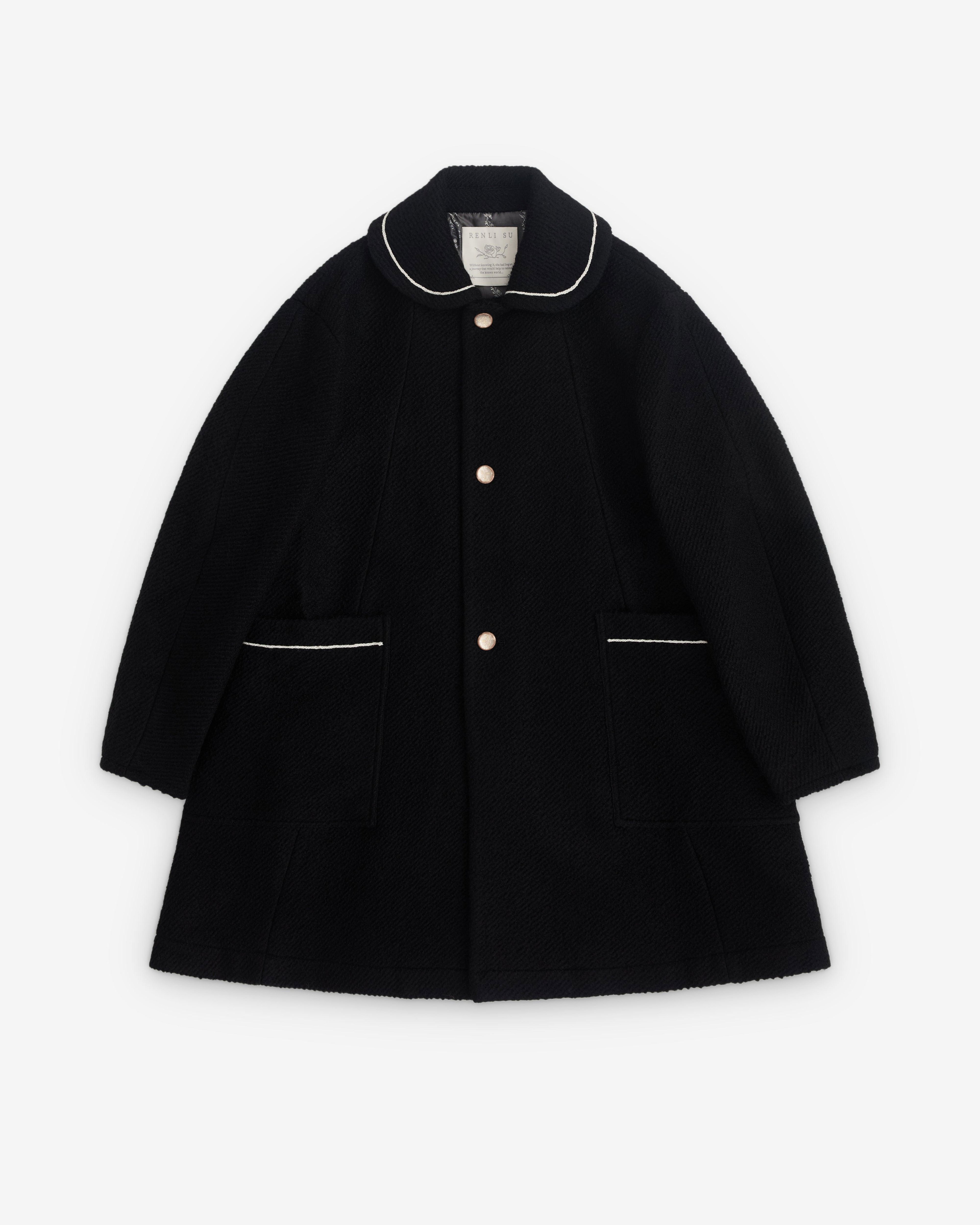 Renli Su - Women’s Oversized Wool Coat - (Black) by RENLI SU