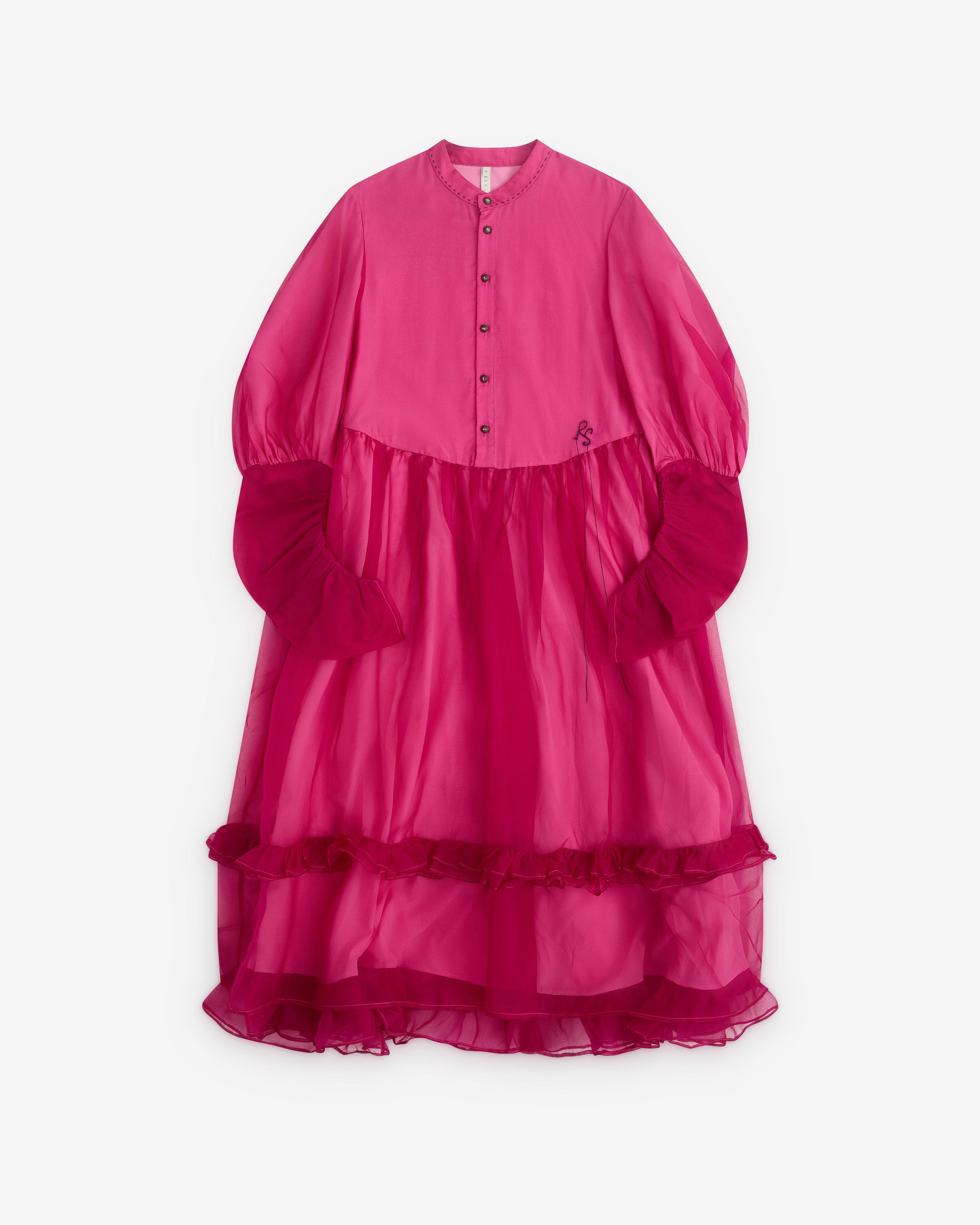 Renli Su - Women’s Silk Dress - (Rose Red) by RENLI SU